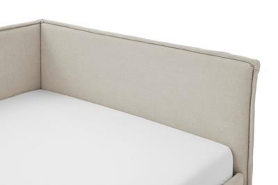 Gestoffeerd Bed Fun 140x200 met rugleuning Beige detail