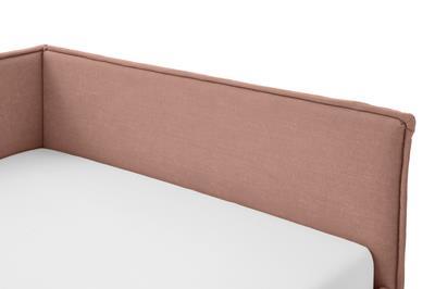 Gestoffeerd Bed Fun 140x200 met rugleuning Roze detail
