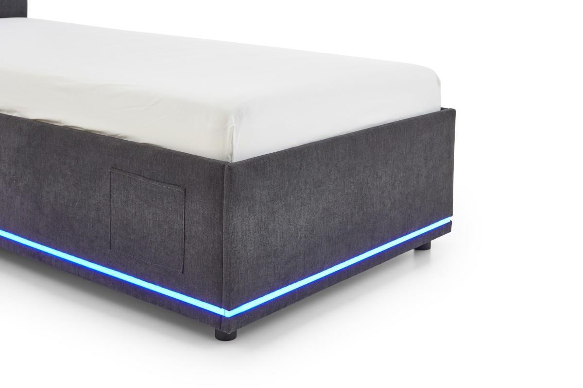 Gestoffeerd Bed Circle 90x200 Antraciet detail