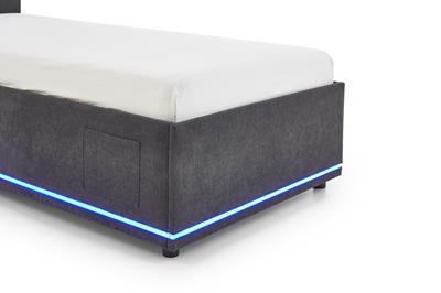 Gestoffeerd Bed Circle 90x200 Antraciet detail