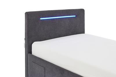 Gestoffeerd Bed Circle 90x200 Antraciet detail