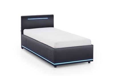 Gestoffeerd Bed Circle 90x200 Zwart