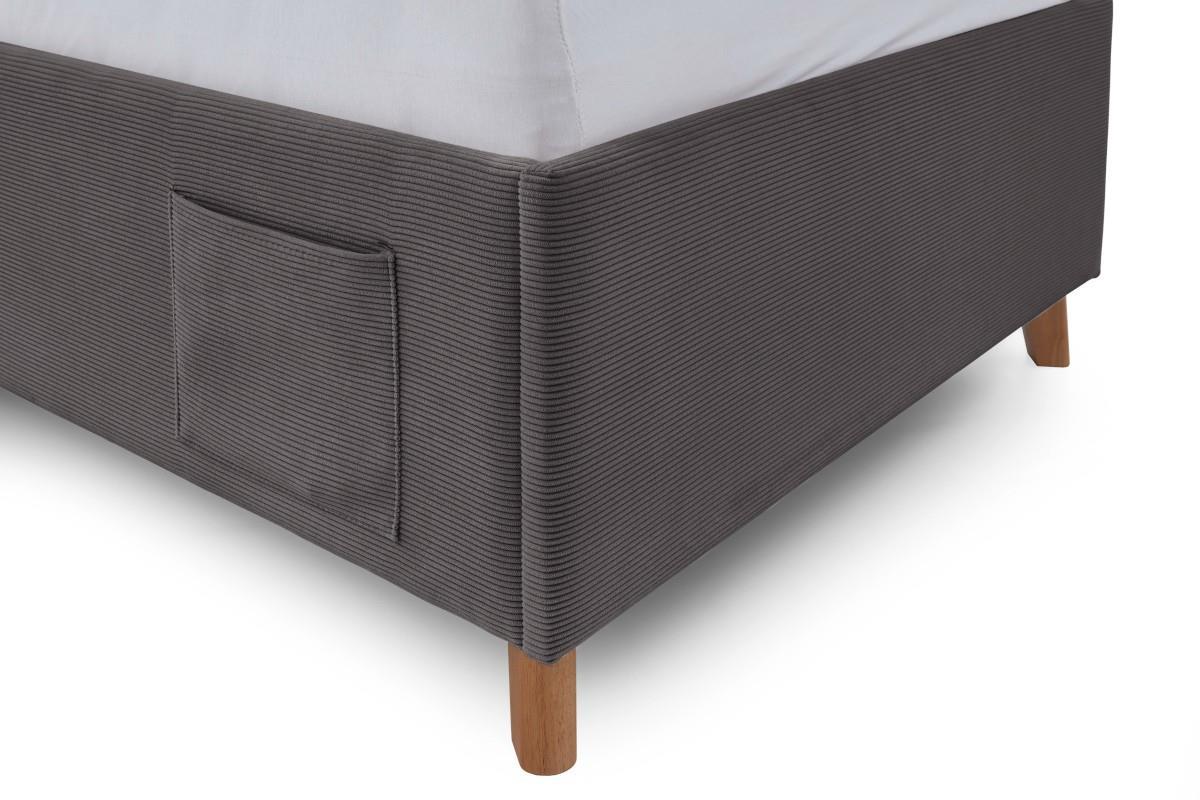 Gestoffeerd Bed Cool 90x200 Antraciet detail