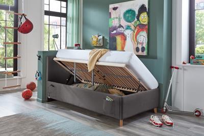  Gestoffeerd Opbergbed Cool 90/200 Antraciet