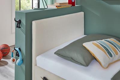 Gestoffeerd Bed Cool 90x200 Beige detail