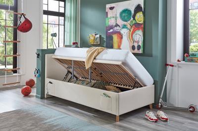 Gestoffeerd Opbergbed Cool 90/200 Beige