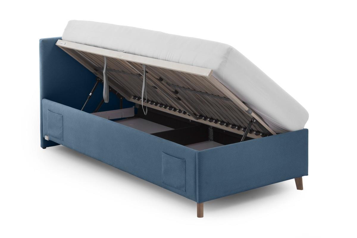 Gestoffeerd Opbergbed Cool 90x200 Blauw open