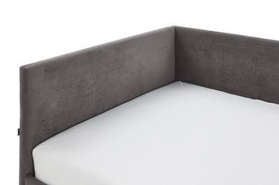 Gestoffeerd Bed Cool 90x200 met rugleuning Antraciet detail