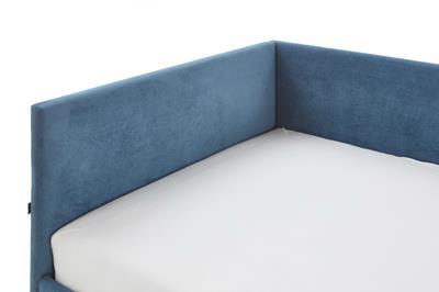 Gestoffeerd Bed Cool 90x200 met rugleuning Blauw detail