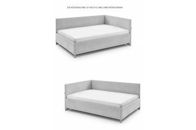 Gestoffeerd Bed Cool met rugleuning Montagevarianten