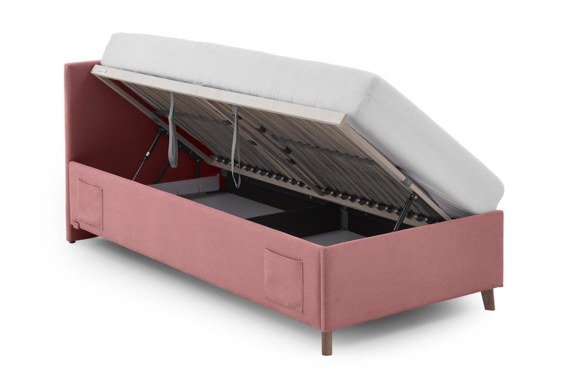 Gestoffeerd Opbergbed Cool 90x200 Roze open