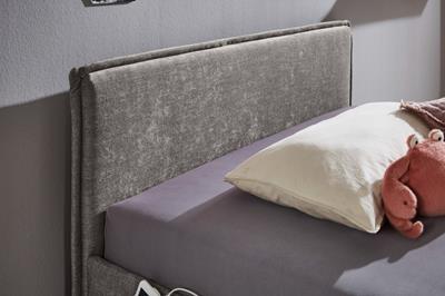 Gestoffeerd Bed Fun 90x200 Antraciet detail