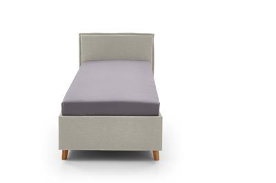 Gestoffeerd Bed Fun 90x200 Beige vooraanzicht