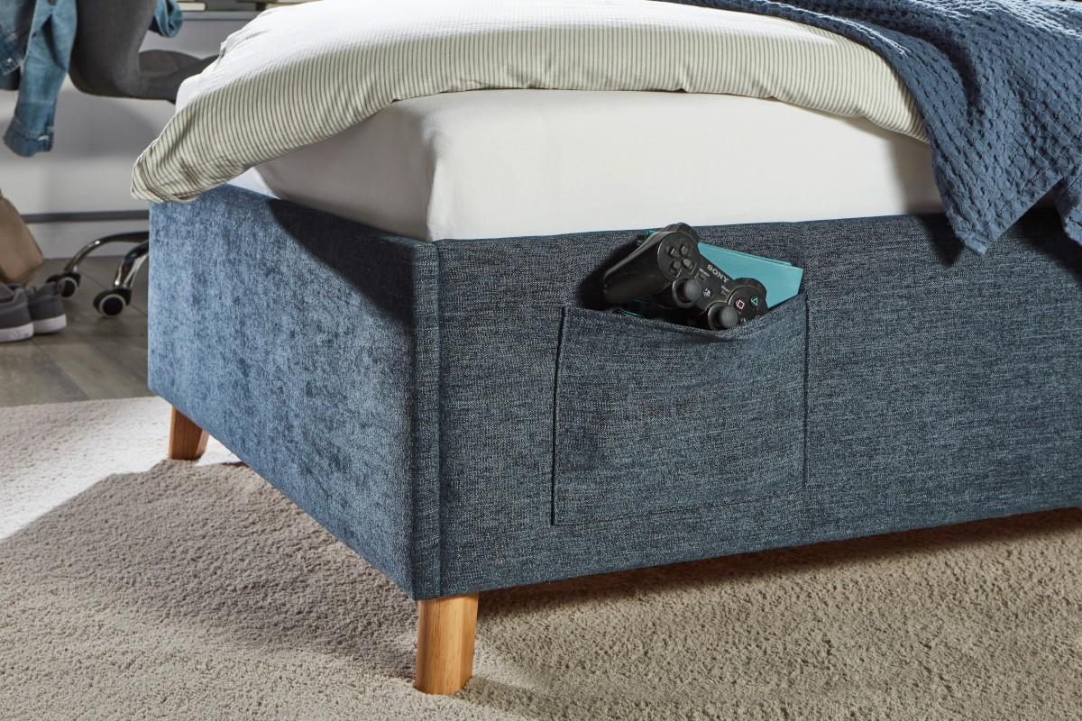 Gestoffeerd Bed Fun 90x200 Blauw detail