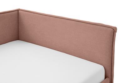 Gestoffeerd Bed Fun 90x200 met rugleuning Roze detail