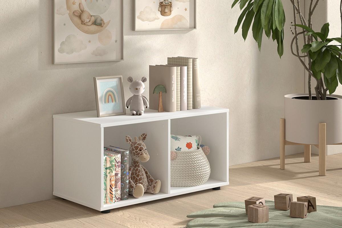 Primo Boekenkast Laag Wit sfeerfoto