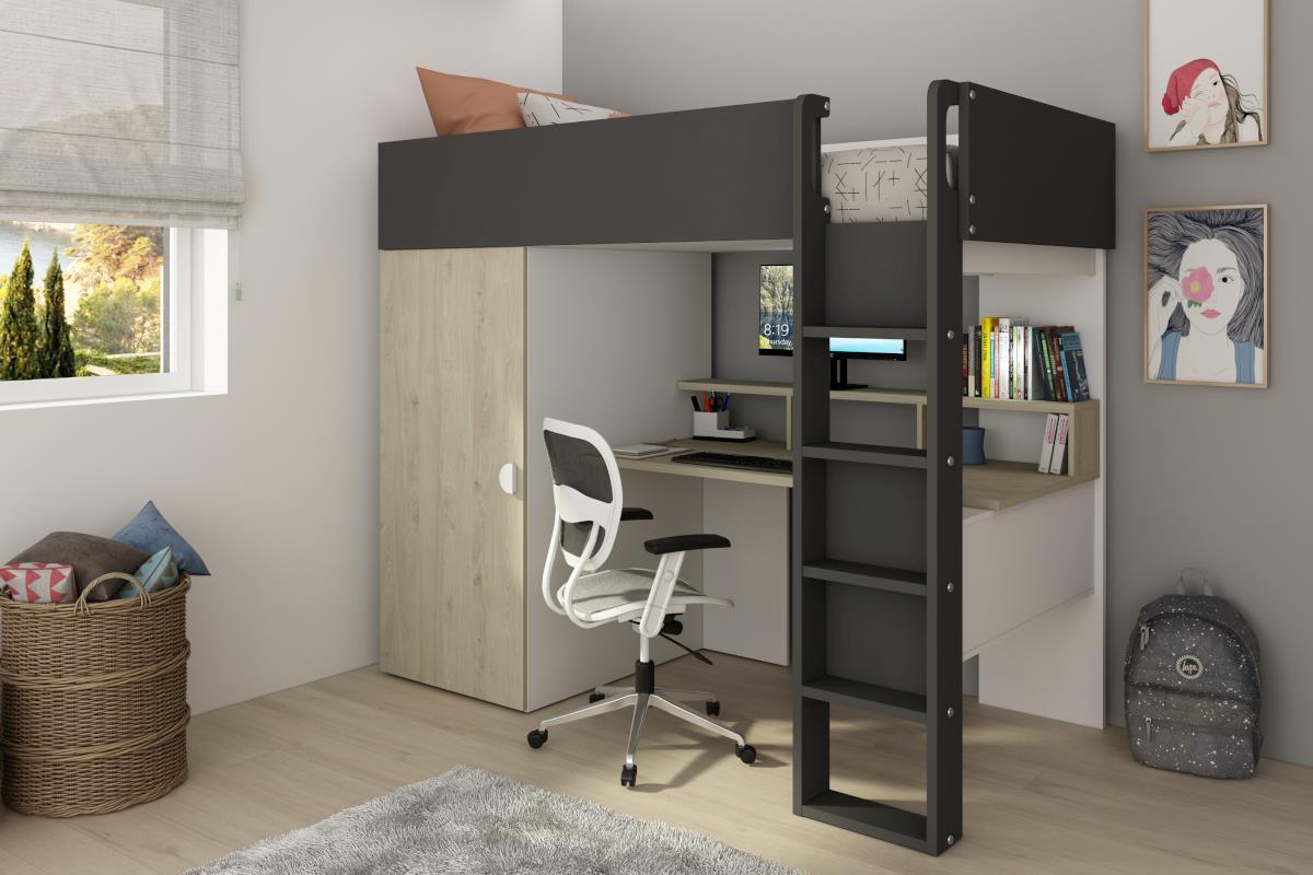 Flow hoogslaper eiken antraciet LAATSTE STUKS!!!