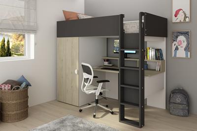 Flow hoogslaper eiken antraciet LAATSTE STUKS!!!