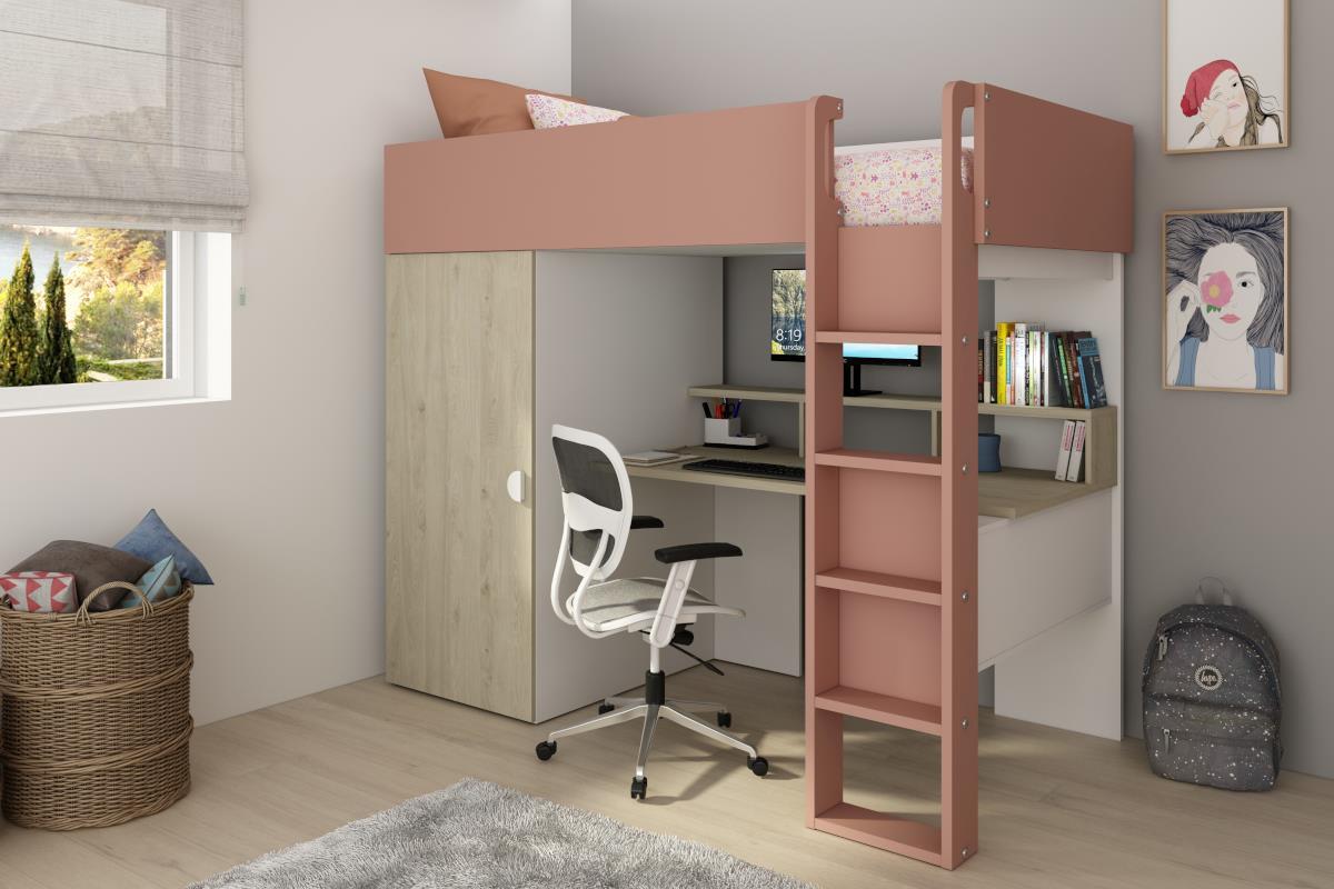 Flow hoogslaper eiken roze LAATSTE STUKS!!!