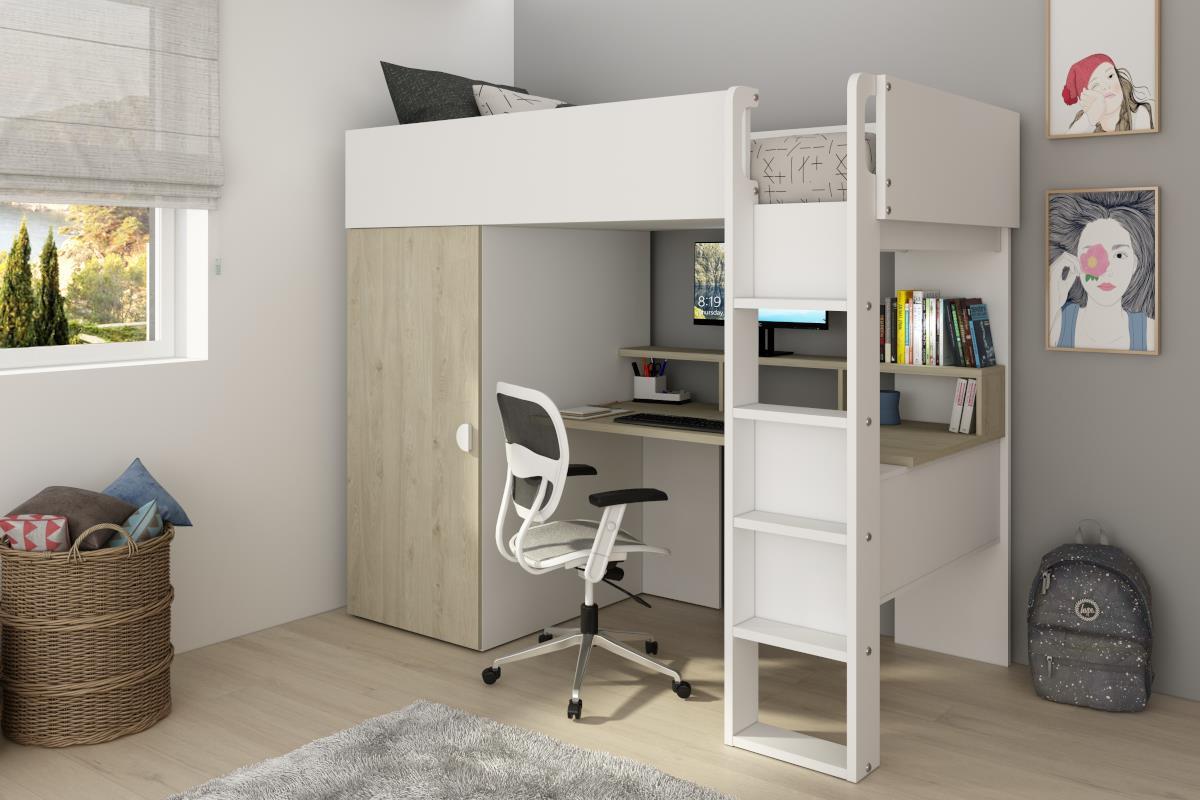 Flow hoogslaper eiken wit LAATSTE STUKS!!!