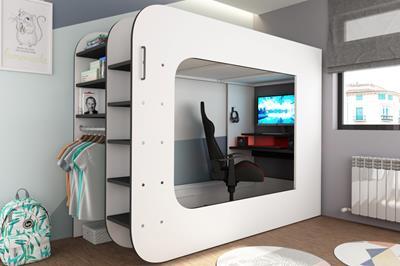 Mspace Gaming Hoogslaper Antraciet en Wit 5036