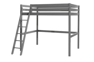 Pino mezzanine bed 140x200cm grijs