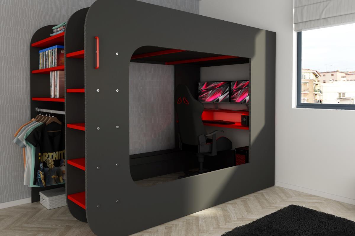 The Cube Gamingbed - Antraciet