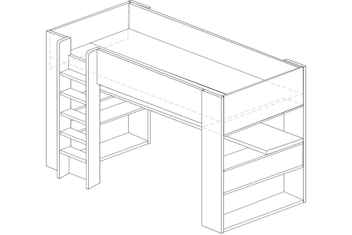 Cube Hoogslaper lijntekening