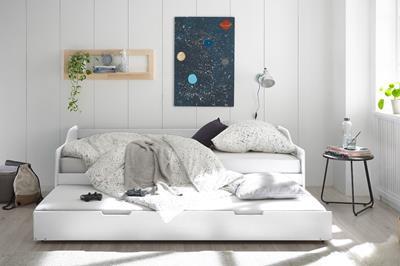 James Kajuitbed Wit sfeerfoto vooraanzicht open