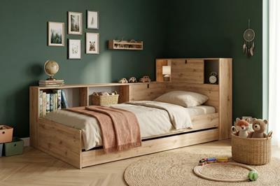 Vivo Bed met Opbergruimte en Slaaplade Eik 90/200 