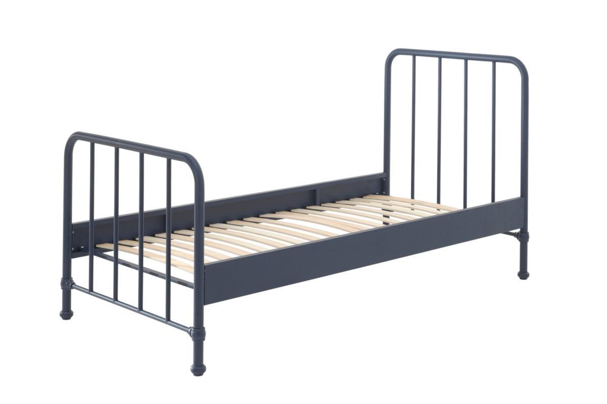 Bronxx metalen bed mat blue denim