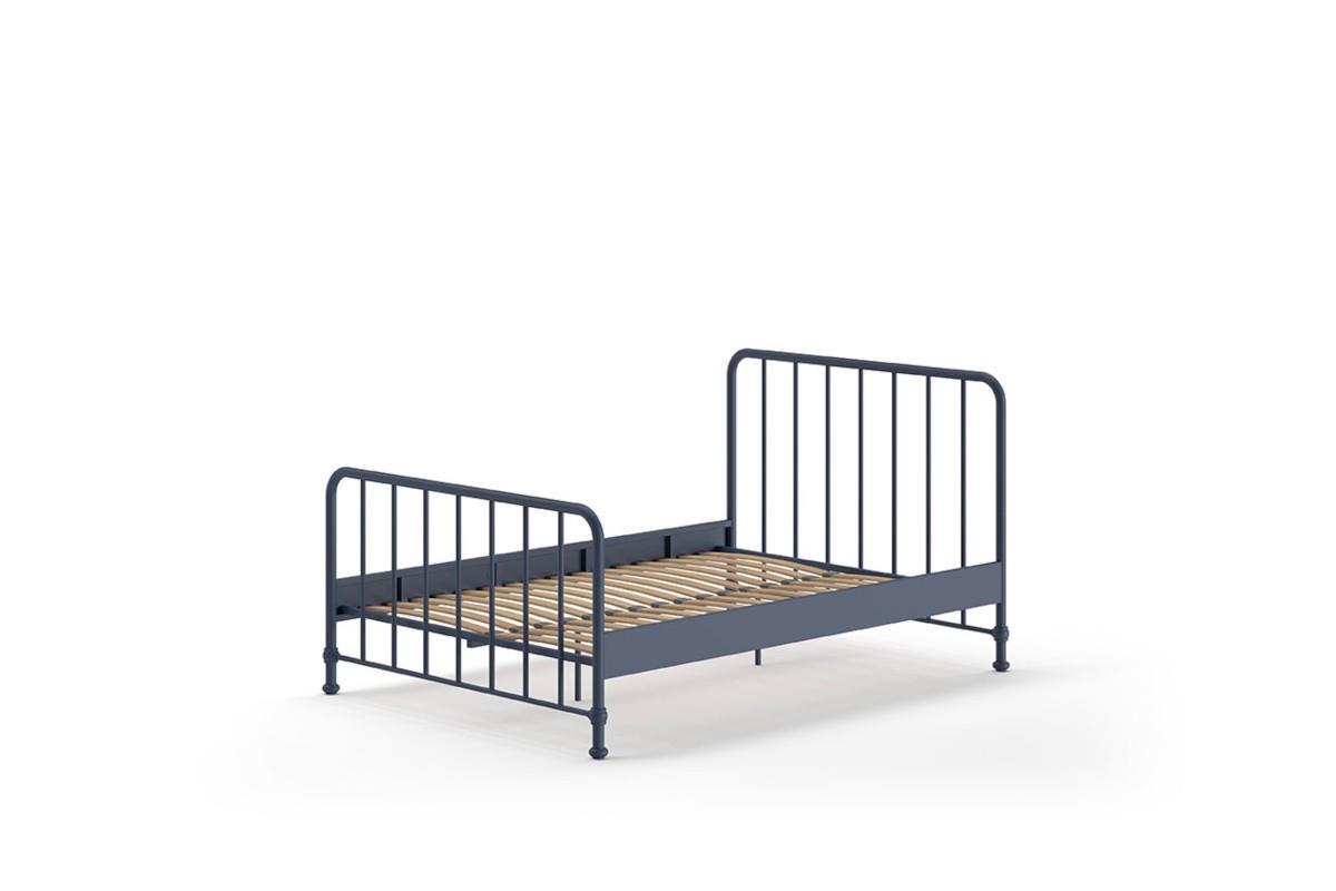 Bronxx metalen bed mat blue denim 140/200