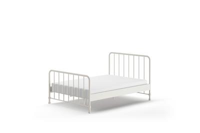 Bronxx metalen bed mat wit 140/200