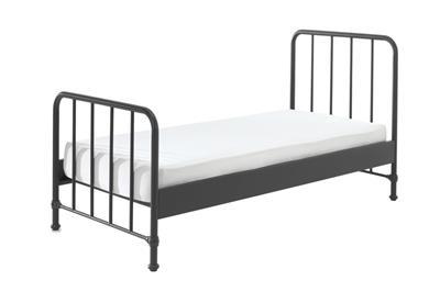 Bronxx metalen bed mat zwart met matras