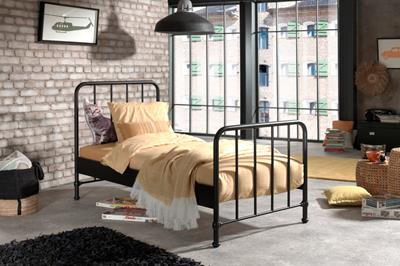 Bronxx metalen bed mat zwart