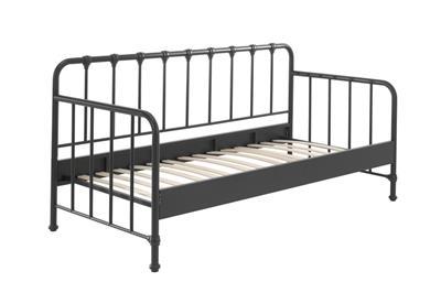 Bronxx metalen bedbank mat zwart