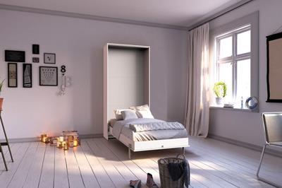 Juist opklapbed 90/200 verticaal wit 