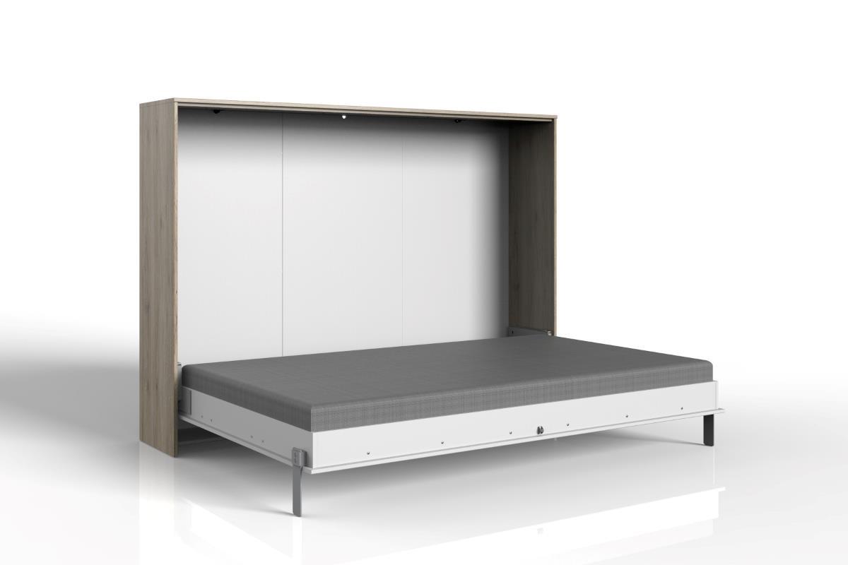 Juist Opklapbed Eiken Wit Horizontaal 140/200