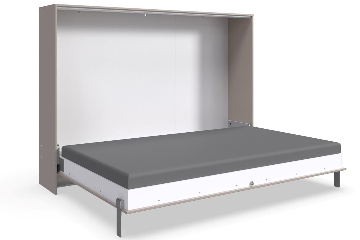 Juist Opklapbed Taupe Horizontaal 140/200