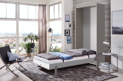 Juist Opklapbed Taupe Verticaal 90/200