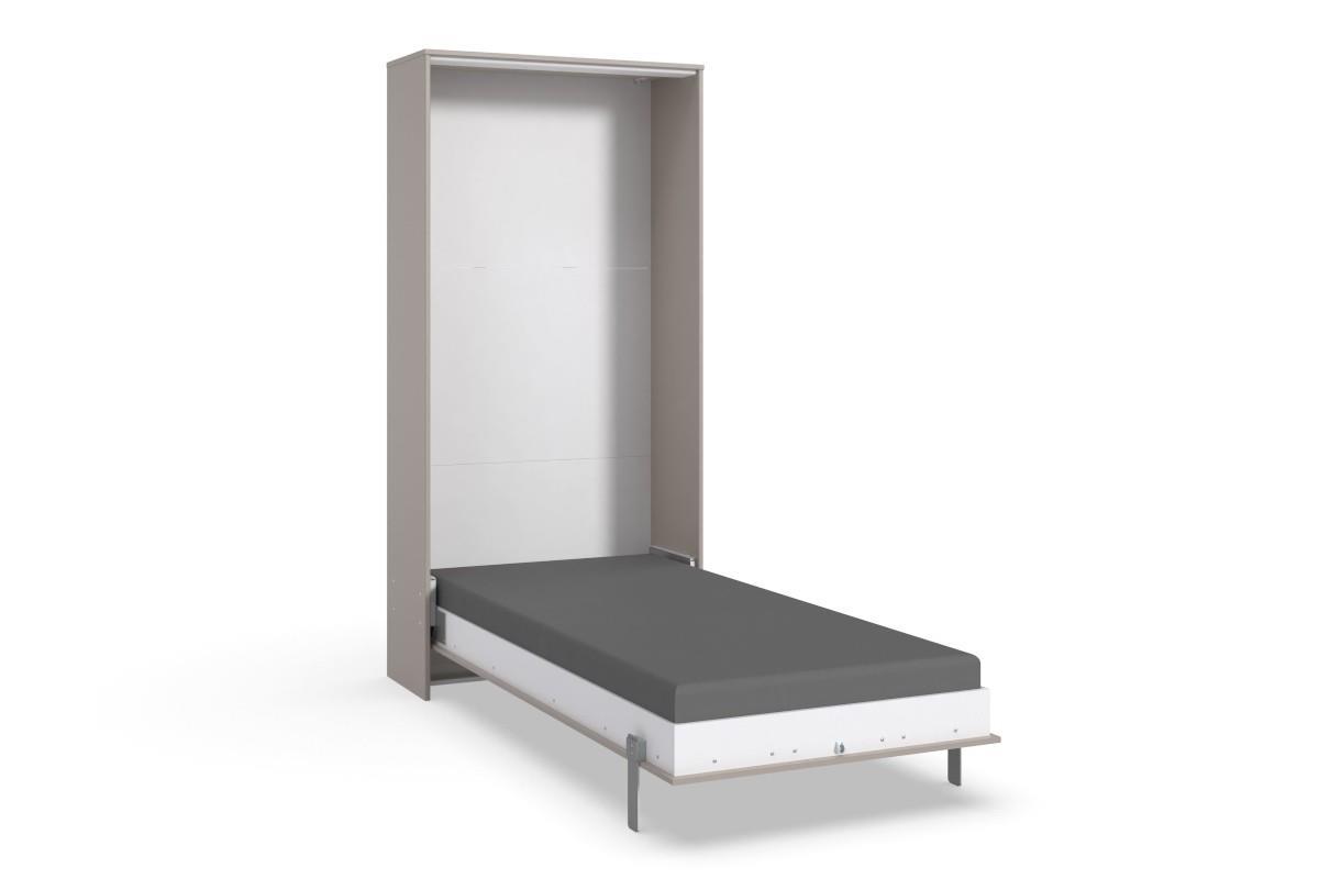 Juist Opklapbed Taupe Verticaal 90x200 open