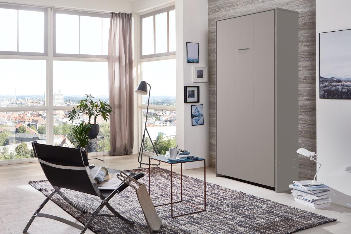 Juist Opklapbed Taupe Verticaal 90x200 sfeerfoto