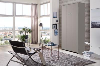 Juist Opklapbed Taupe Verticaal 90x200 sfeerfoto