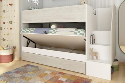 Easy Stapelbed met Opbergruimte Wit - Cascina