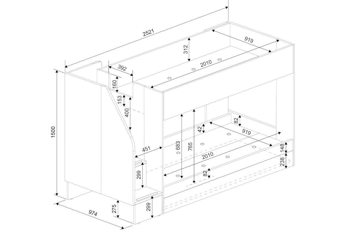 Easy Stapelbed met Slaaplade afmetingen