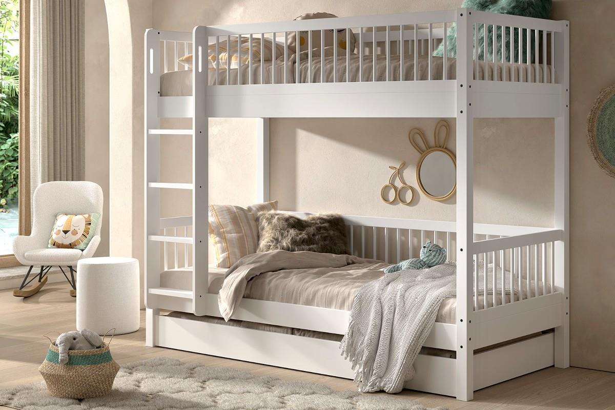 Forrest Beech Stapelbed Wit met Slaaplade sfeerfoto