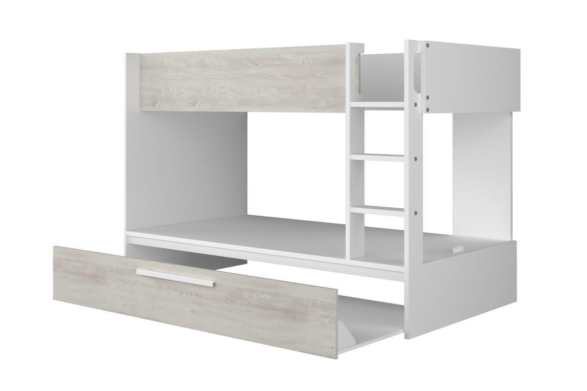 Jules stapelbed met slaaplade cascina/wit open