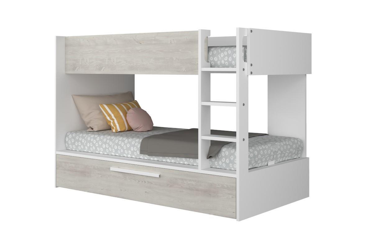 Jules stapelbed met slaaplade cascina/wit