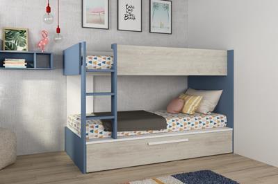 Jules stapelbed met slaaplade smokey blue