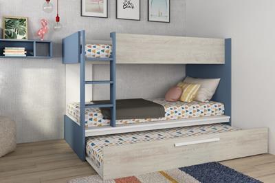 Jules stapelbed met slaaplade smokey blue open sfeerimpressie